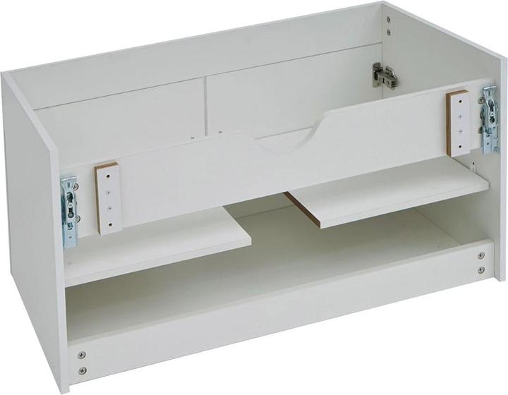 Produktbild Mendler Waschbeckenunterschrank, Waschtischunterschrank Waschtisch Unterschrank Badmöbel, hochglanz 90cm wei