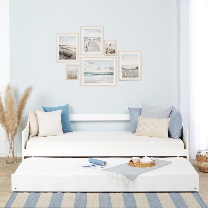 Actual product image Floki24 Children's bed Functional bed Youth bed Pull-out bed Bunk bed Guest bed - white, 90 x 200 cm (90 x 200 cm)