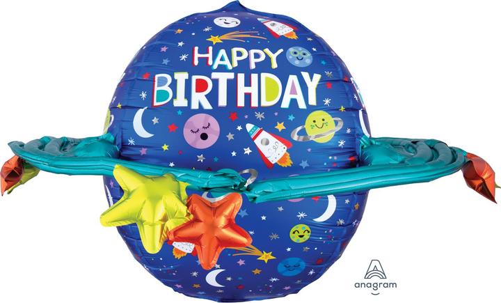 Actual product image Anagram UltraShape Happy Birthday Colorful Galaxy Folienba
