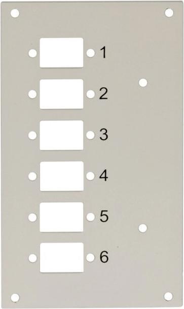 Image du produit EFB Elektronik Cache frontal pour 6 x SC-S, LC-D, E2000® avec trous de vis de 2,8mm