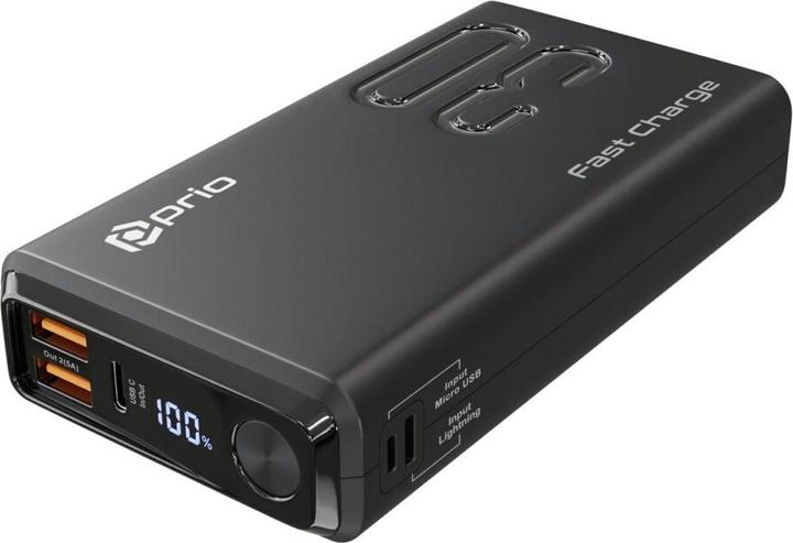 Image du produit prio Fast Charge (22.5W SCP/ 18W PD / QC3.0) Powerbank 30.000mAh noir (30000 mAh, 30000 Wh)