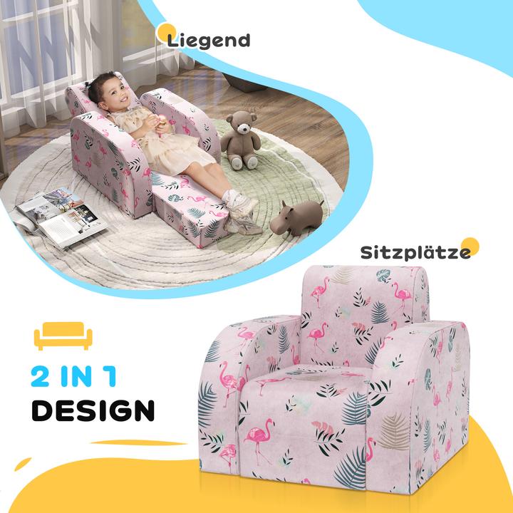 Actual product image Aiyaplay Kindersessel Schaumstoff, Polyester Rosa (Child armchair)