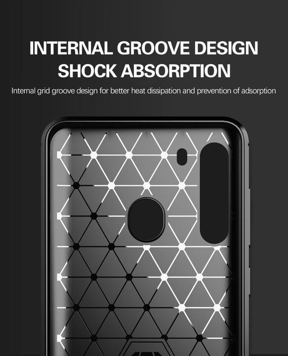 Image du produit Cadorabo TPU Ultra Slim carbon edelstahl Combi Cover (Samsung Galaxy A21)