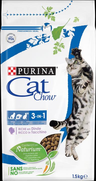 Actual product image Purina ONE CAT CHOW 3 in 1 Turkey 1,5 kg (Adult, 1 pcs., 1500 g)