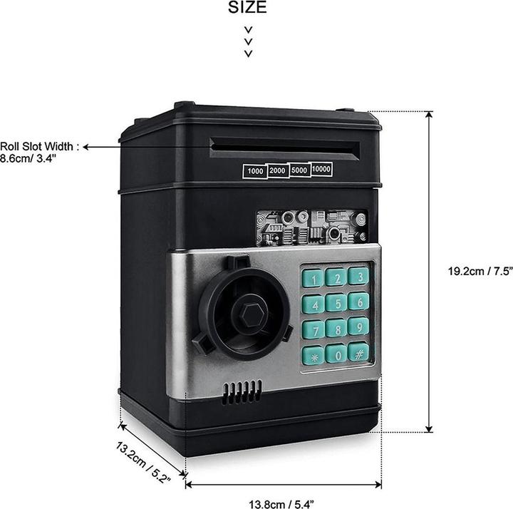 Immagine prodotto Cbx Elektronisches Fingerabdruck-Sparschwein - Spardose mit Passwortschutz