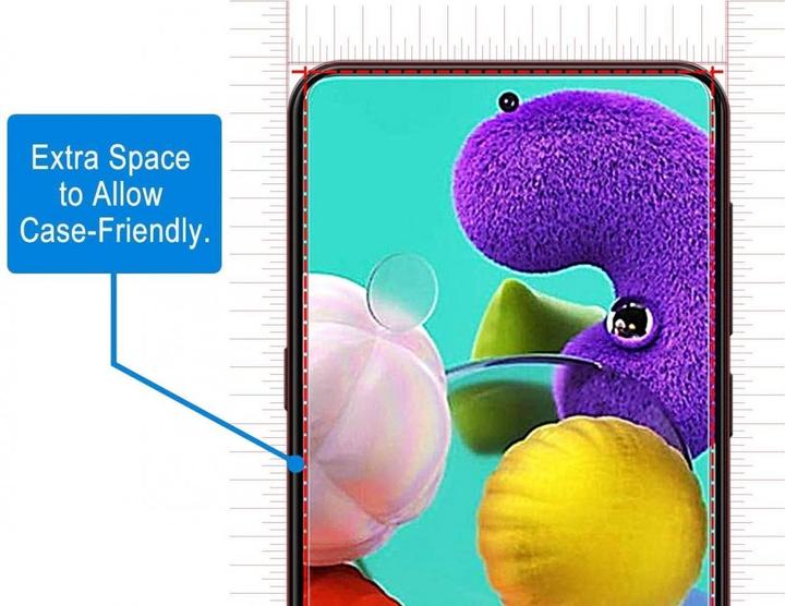 Produktbild Screenguard Samsung Galaxy A52 Panzerglas Schutzfolie Case Friendly Design (1 Stück, Samsung Galaxy A52)