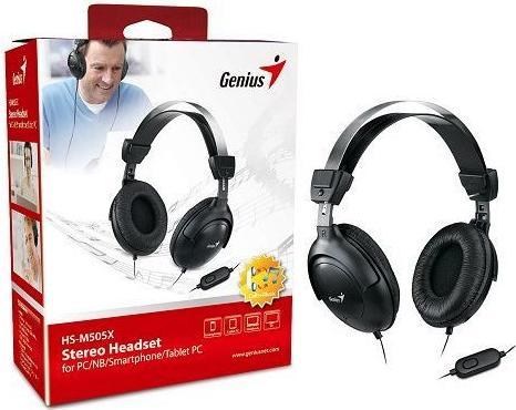 Image du produit Genius HS-505X Casque filaire Appels/musique Noir (Filaire)