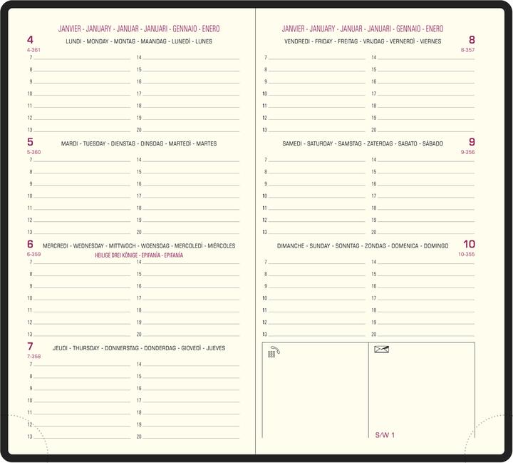 Immagine prodotto Exacompta Agenda de poche "Eurotime 16" 2023, Cassandra (Francese)