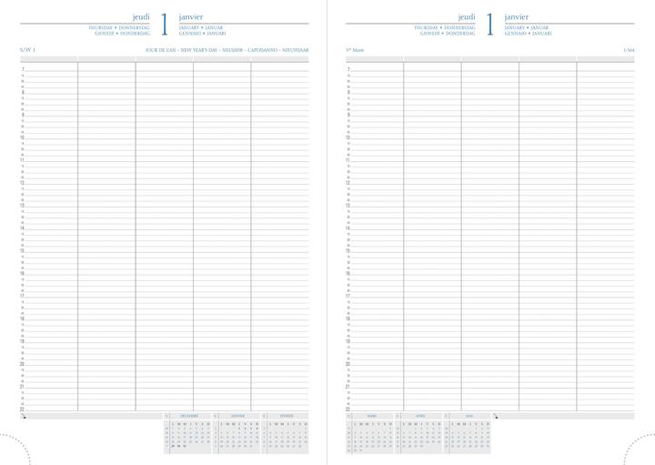 Image du produit Exacompta Agenda livre Journal 29/2, 2024, Barbara, noir (Français)