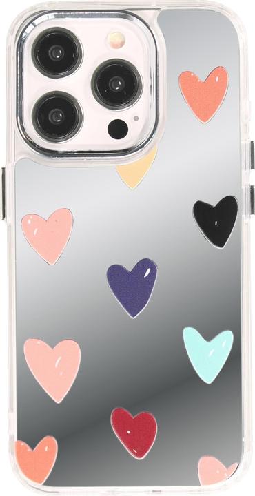 Produktbild PhoneLook Hülle es Silikon Many Hearts mit Spiegeleffekt (Apple iPhone 15 Pro Max)