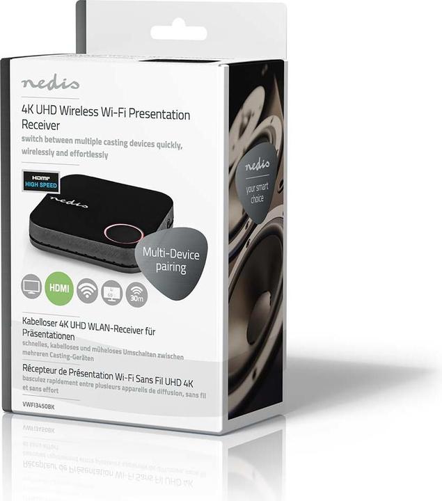 Immagine prodotto Nedis Ricevitore Wireless HDMI™ | WLAN | 2400 MHz | 30,0 m (linea di vista) | 4K@60Hz | 0,04 Gbps | PVC