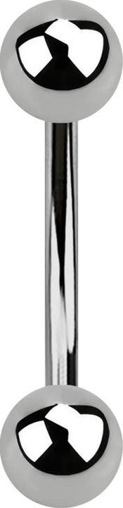 Produktbild Star Piercing Banane silber mit zwei Kugeln (ohne Messing, Titan G23)