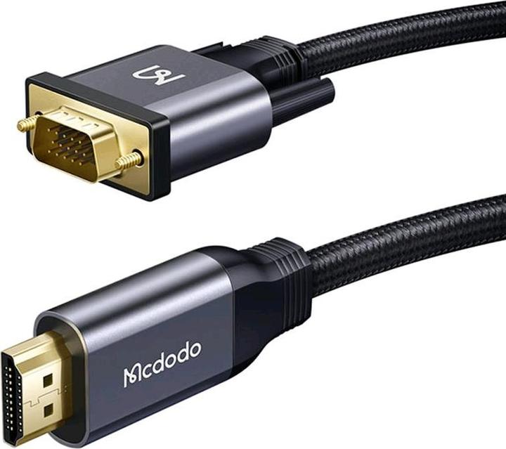 Actual product image Mcdodo Cable HDMI - D-Sub (VGA) 2m szary (79827) (2 m, HDMI)