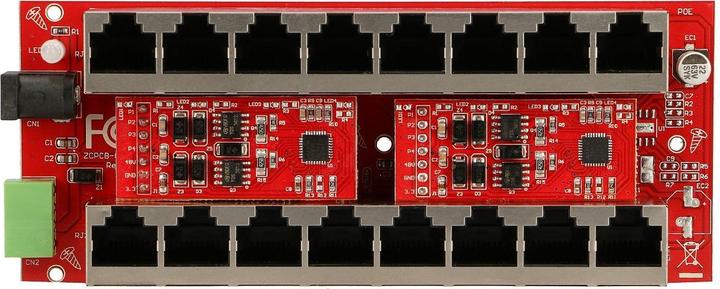 Actual product image Extralink ACTIVE POE INJECTOR 8 PORT GIGABIT 802.3AT/AF MODE A - - 8-Port Gigabit Ethernet (802.3at (PoE+), 802.3af (PoE))