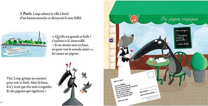 Actual product image Le loup qui voulait faire le tour du monde en musique (French, Lallemand Orianne, Thuillier Eléonore, 2022)