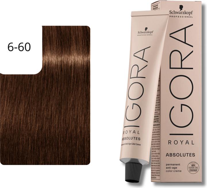 Produktbild Schwarzkopf Professional Igora Royal - 6-60 Dunkelbond Schoko Natur (Blond, Braun)