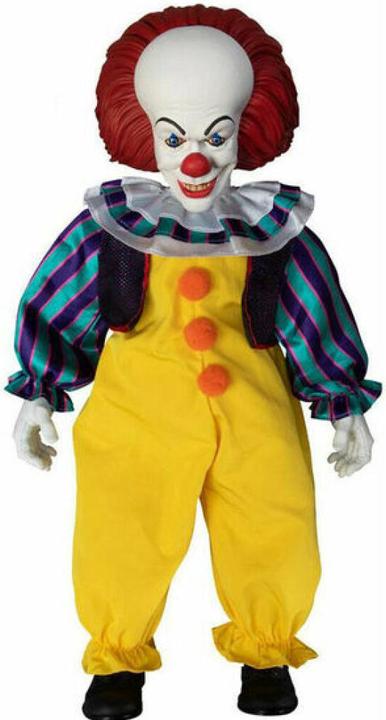 Actual product image Mezco Toys Stephen Kings It 1990 MDS Roto Plush Doll Pennywise 46 cm