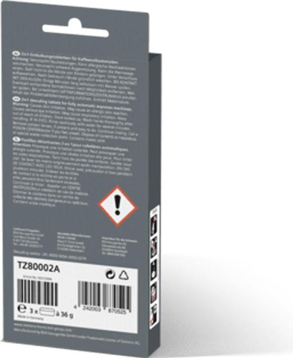 Immagine prodotto Siemens Pastiglie decalcificanti TZ80002A (342 ml)