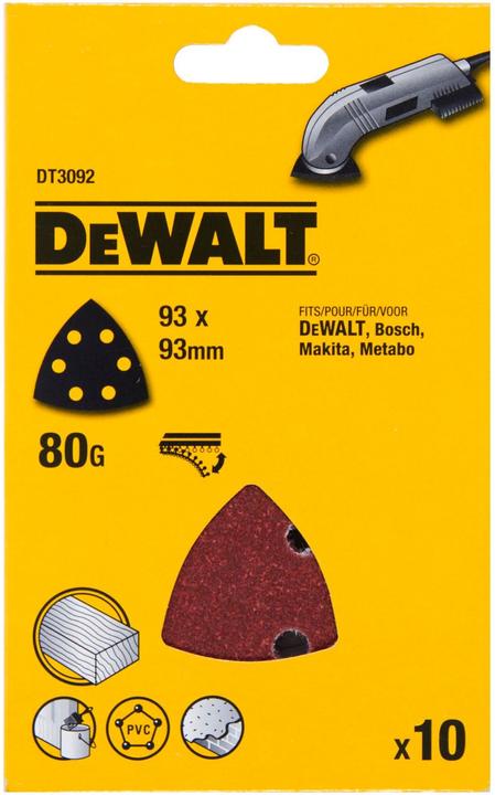 Produktbild DeWalt DreieckSchleifpapier Klettfix (80)