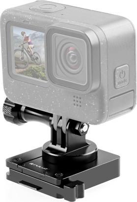 Actual product image Puluz Aluminum Quick Release Bracket NVG Helmet Mount for GoPro and Other Action Cameras (Black)