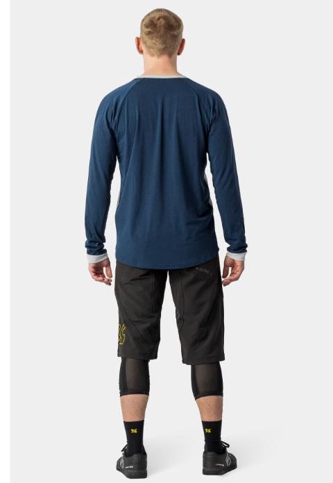 Produktbild dirtlej Mountee drirelease® Merino Longsleeve Jersey, grau/blau, S (S)