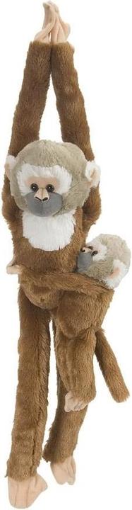 Produktbild Wild Republic Plüsch hängendes Eichhörnchen-Äffchen mit Baby (51 cm)
