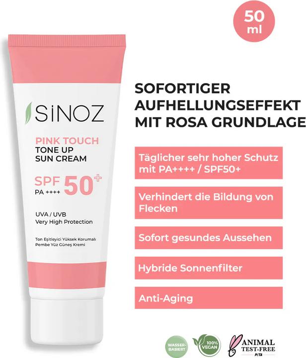 Produktbild Sinoz Pink Touch Tone Up Sun Cream (Sonnencreme, SPF 50+, 50 ml)