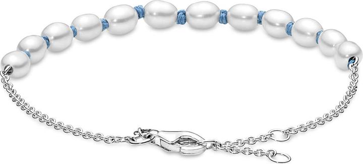 Produktbild Pandora Freshwater Cultured Pearl Blue Cord Armband (20 cm, Sterling Silber 925)