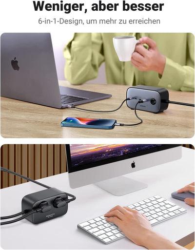 Produktbild Ugreen Cube CD268 (3 x, CEE 7/4, USB-A, USB-C, 1.80 m)