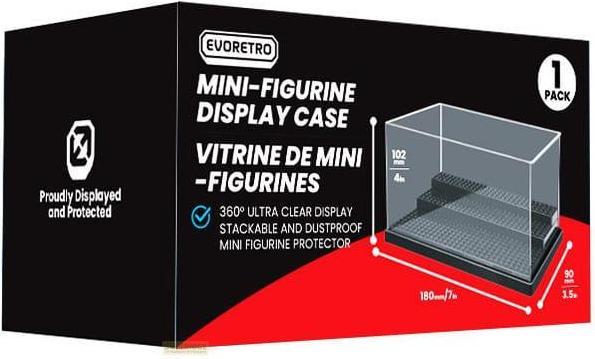 Actual product image Evoretro Acrylic display case for minifigures