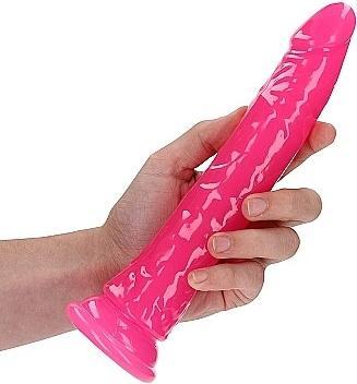 Produktbild RealRock Slim Realistic Dildo with Suction Cup - Glow in the Dark - 9" / 22,5 cm