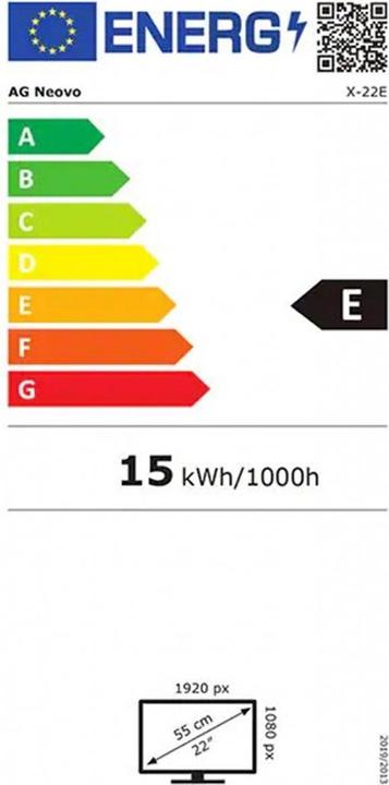 Energy Label AG neovo X-22EW 22IN 1920X1080 FHD (1920 x 1080 pixels, 22")