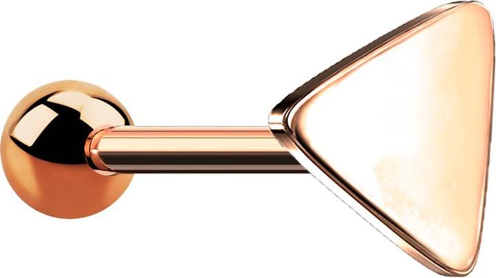 Immagine prodotto Star Piercing Micro Barbell rosegold mit Kugel und Dreieck (senza ottone, Acciaio chirurgico 316L)