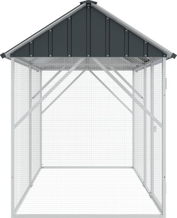 Produktbild VidaXL Vogelvoliere Anthrazit 112x227x141 cm Stahl