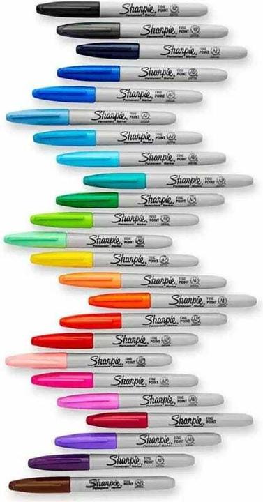Actual product image Sharpie Feiner Permanentmarker (Black, 1 mm, 1 x)