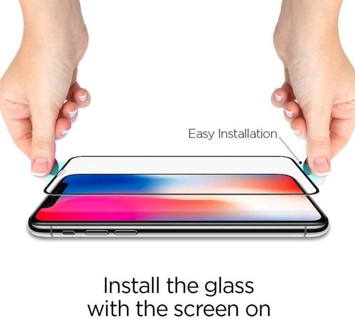 Produktbild Spigen Tempered Glass Glass Fc Iphone 11 Pro Max Black (1 Stück, Apple iPhone 11 Pro Max)