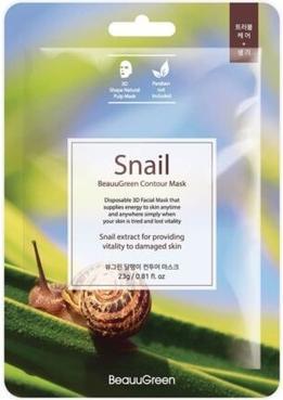 Immagine prodotto Beauugreen Snail Contour Mask Maschera coreana con bava di lumaca 23Ml (23 ml)