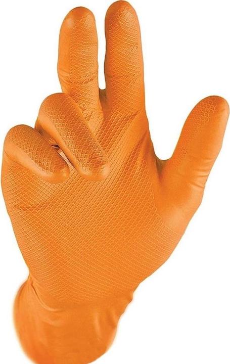 Immagine prodotto Grippaz 246 Guanti in nitrile arancione 50 pezzi O (M)