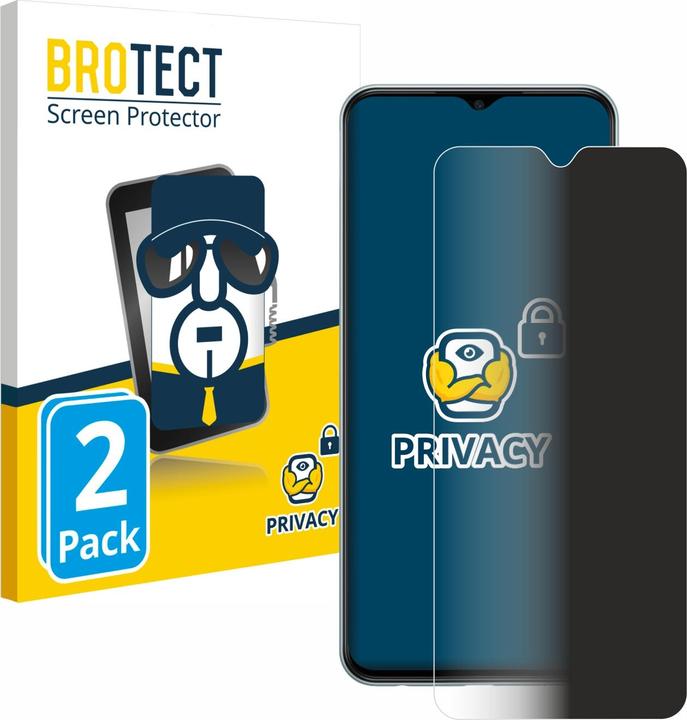 Produktbild BROTECT Sichtschutzfolie Anti-Spy Privacy Folie Blaulicht-Schutz (2 Stück, Samsung Galaxy M23)