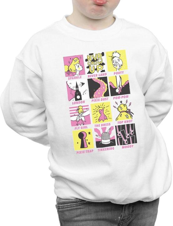 Actual product image Disney Boys Tinkerbell Squares Sweatshirt (140, 146)