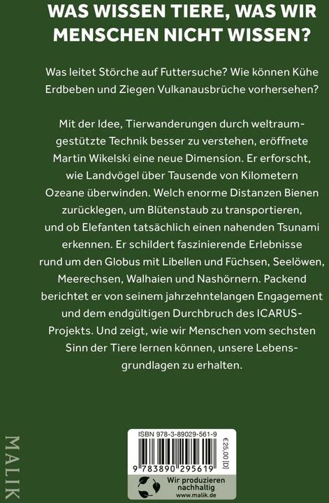 Actual product image The Internet of Animals: Was wir von der Schwarmintelligenz des Lebens lernen können (German, Sven Dörper, Thomas Wollermann, Martin Wikelski, 2024)