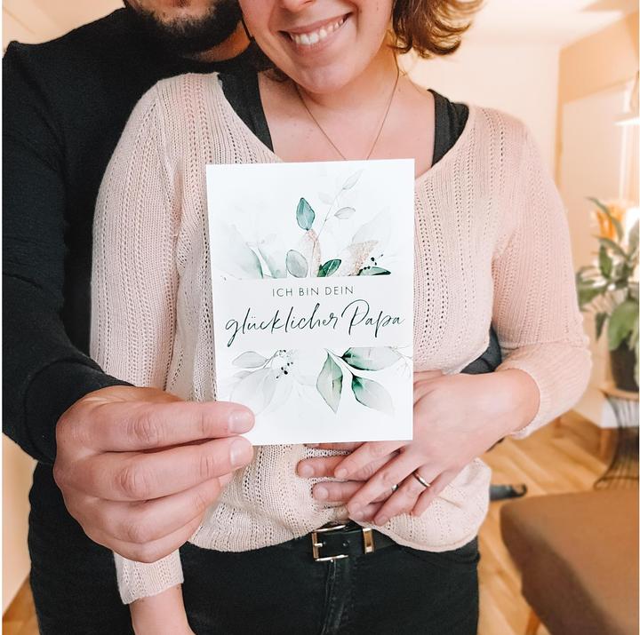 Actual product image Eulentaler Milestone cards pregnancy plants