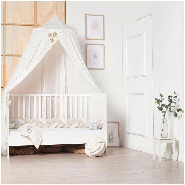 Produktbild nordic coast company Bettschlange geflochten Trio Beige Sand Natur