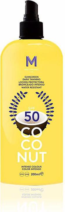 Produktbild Mediterraneo Sun COCONUT sunscreen dark tanning SPF50 200 ml (Sonnencreme, SPF 50, 200 ml, 105 g)
