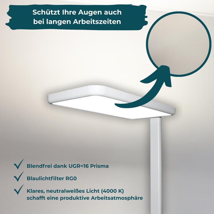 Actual product image Luxula LED office floor lamp, up/down, white (7000 lm)