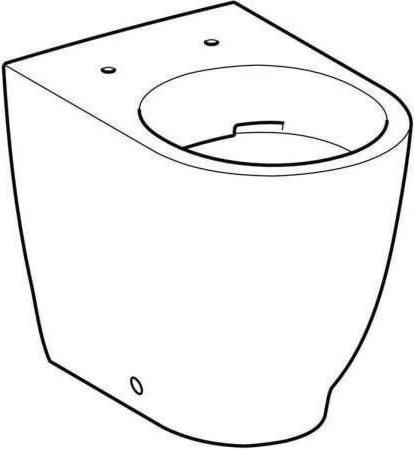 Produktbild Geberit splrandloses Tiefspl-WC Acanto stehend Abgang waagerecht wei Keratec 500602018