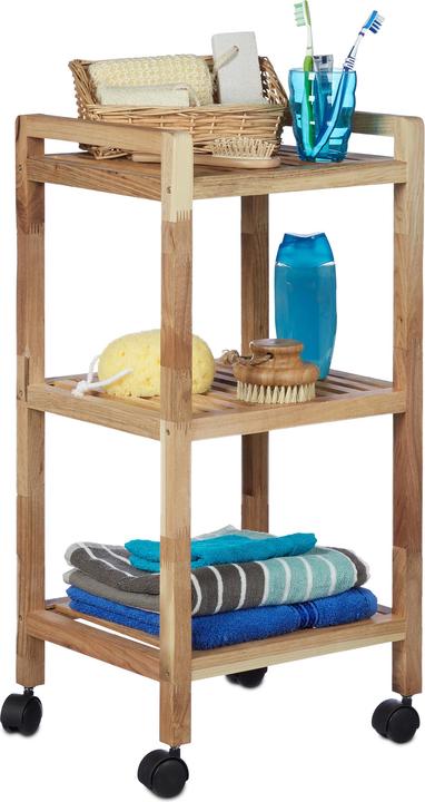 Actual product image Relaxdays Bathroom shelf wood (35 x 31 x 71.5 cm)