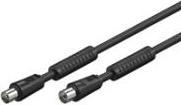 Immagine prodotto Goobay Cavo di collegamento dell'antenna, 100% schermato, ferrite, nero, 3,5 m (80 dB, Cavi antenna)