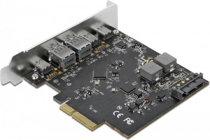Image du produit Delock Carte PCI Express USB 3.1 Gen2 - 3x USB-C + 2x USB-A