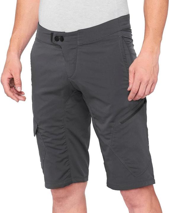 Image du produit 100% MTB WEAR Unisex Ridecamp Charcoal-36 Short, Charcoal (Noir), M (36)